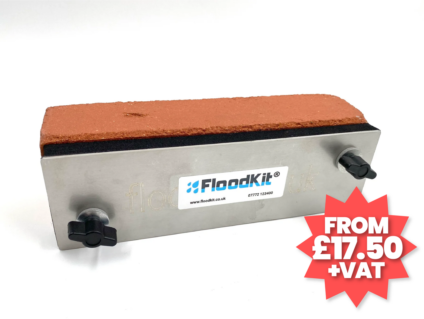 Air Brick Cover Flood Prevention Reusable Metal Plate - Floodkit Air Brick Cover 215 x 65mm BSI Tested